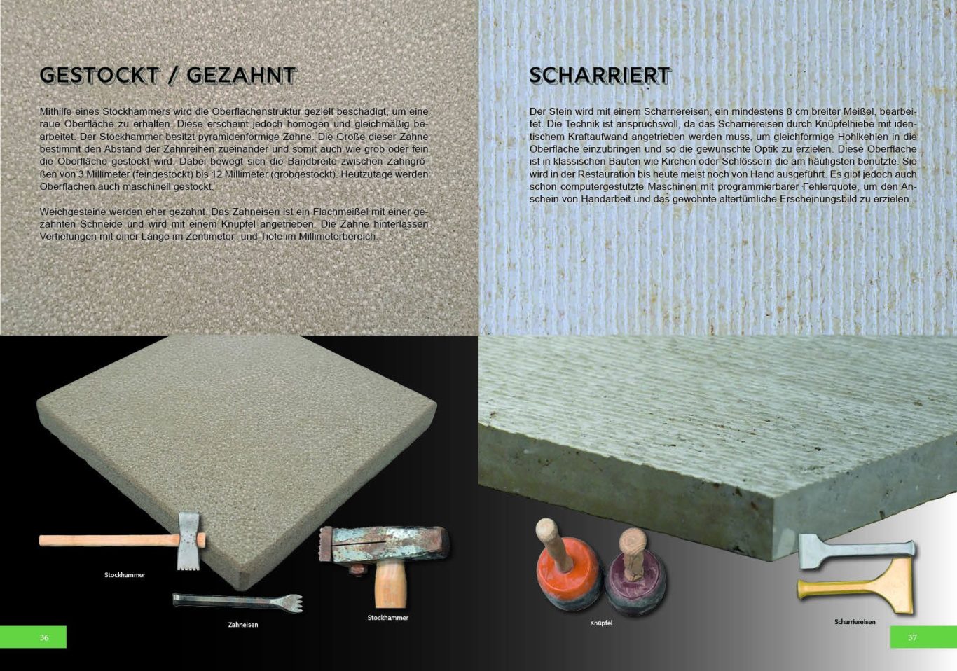 Beispielseite aus dem Kapitel "Werkzeuge, Maschinen und Oberflächen" Beispielseite aus dem Kapitel "Werkzeuge, Maschinen und Oberflächen"