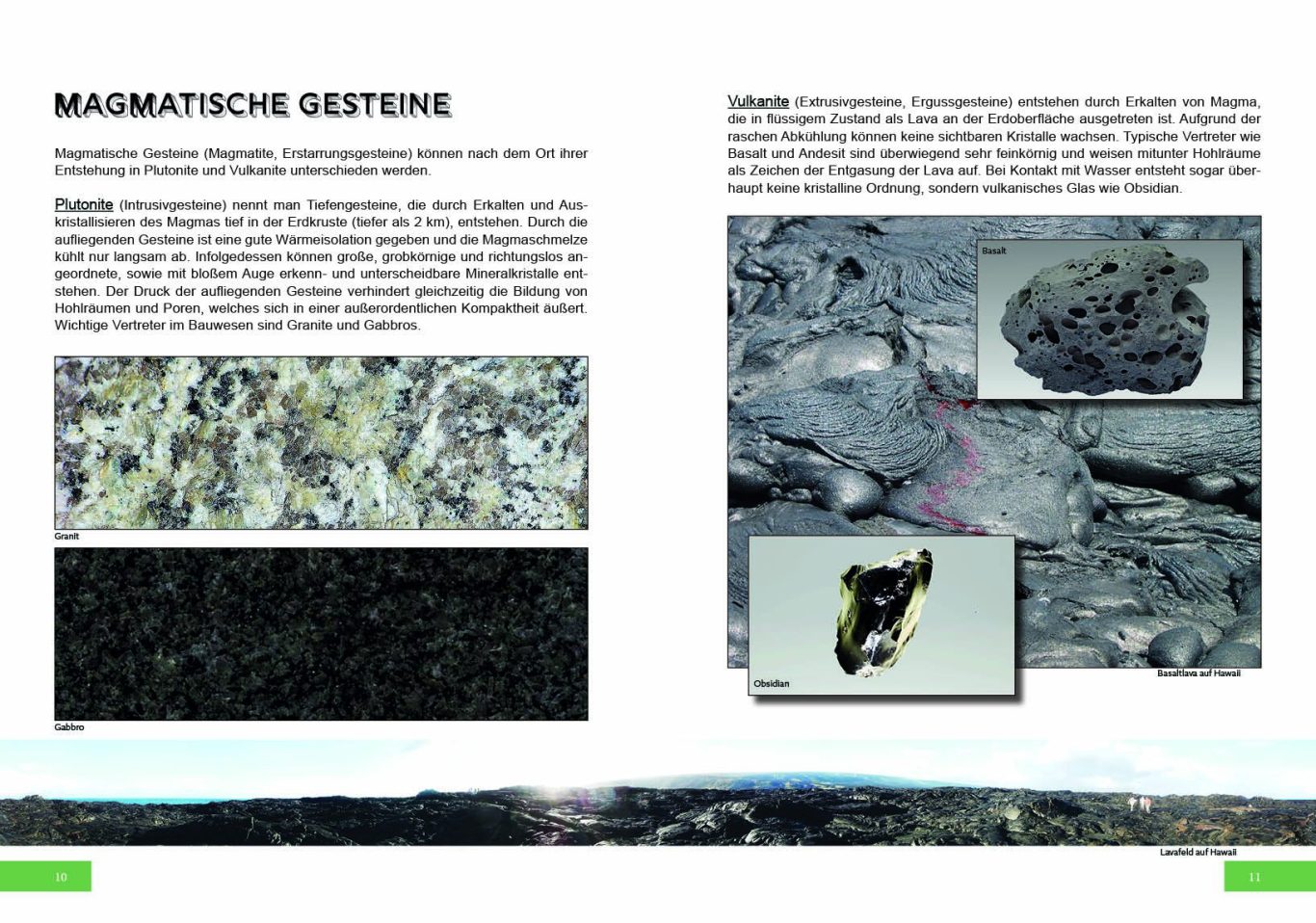 Beispielseite aus dem Kapitel "Gesteinskunde" Beispielseite aus dem Kapitel "Gesteinskunde"